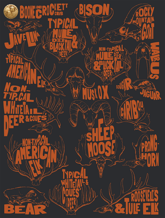Big Game Skulls Poster